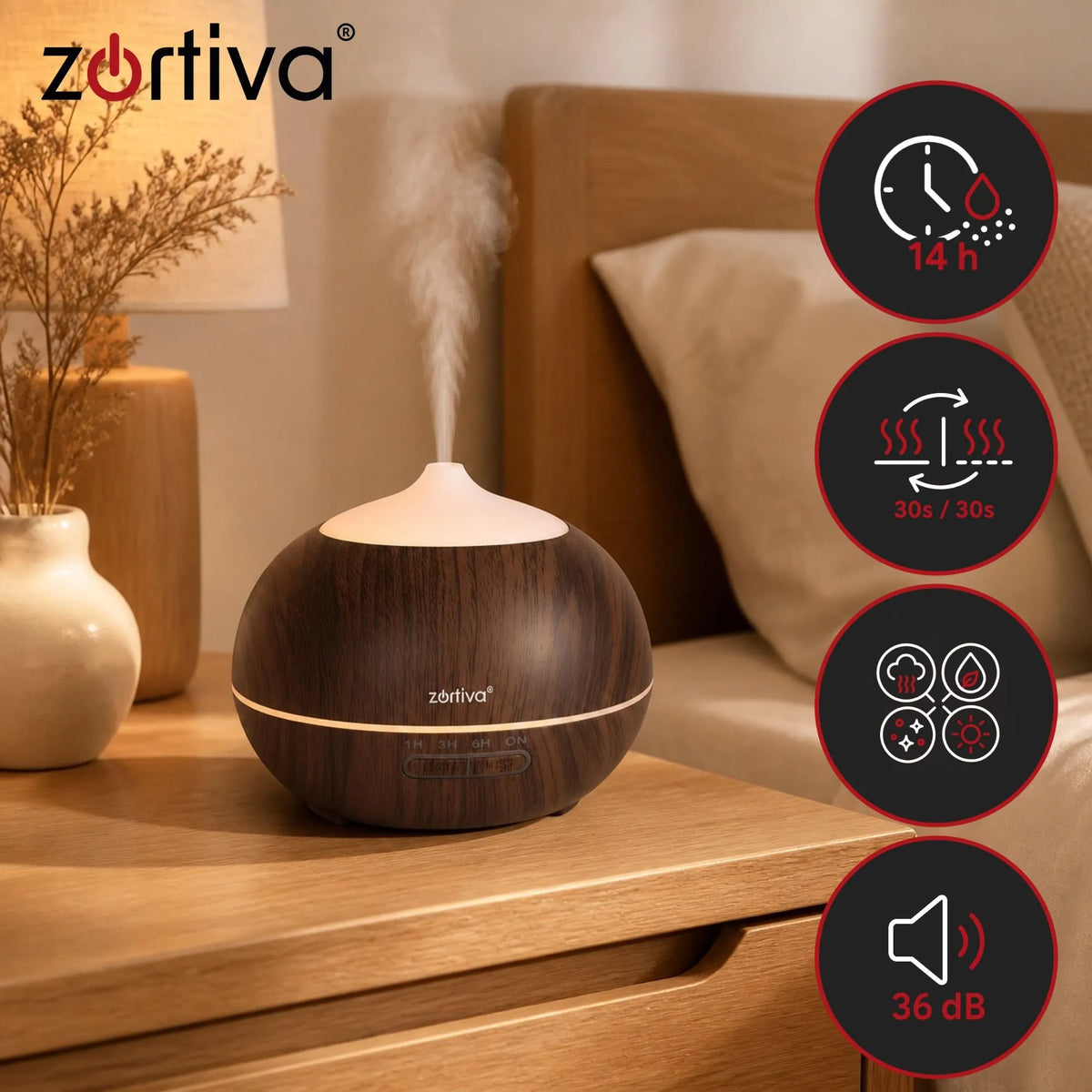 4u1  Ovlaživač Zraka I Difuzor Mirisa 400 ML - Tamni