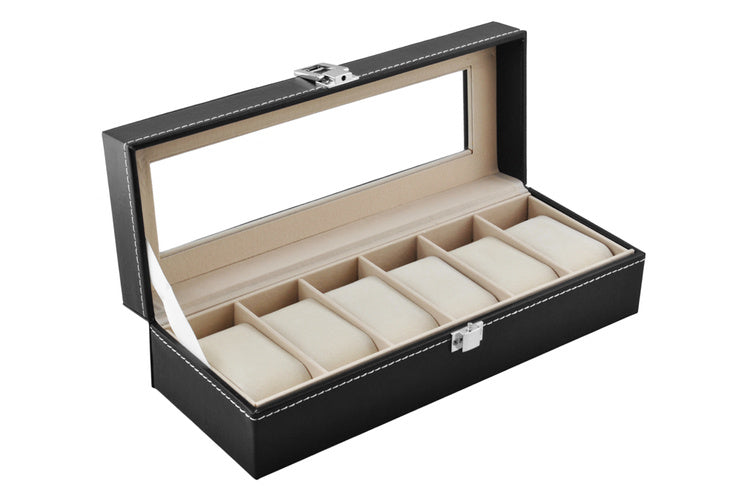 Organizator za Satove s 6 Pretinaca, Crni, 30.5 x 11 x 8.1 cm