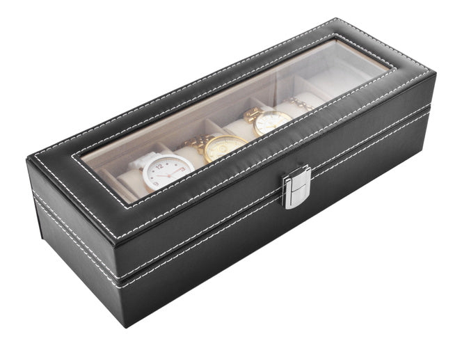 Organizator za Satove s 6 Pretinaca, Crni, 30.5 x 11 x 8.1 cm