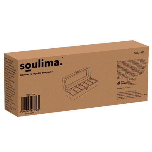 Organizator za Satove s 6 Pretinaca, Crni, 30.5 x 11 x 8.1 cm