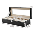 Organizator za Satove s 6 Pretinaca, Crni, 30.5 x 11 x 8.1 cm