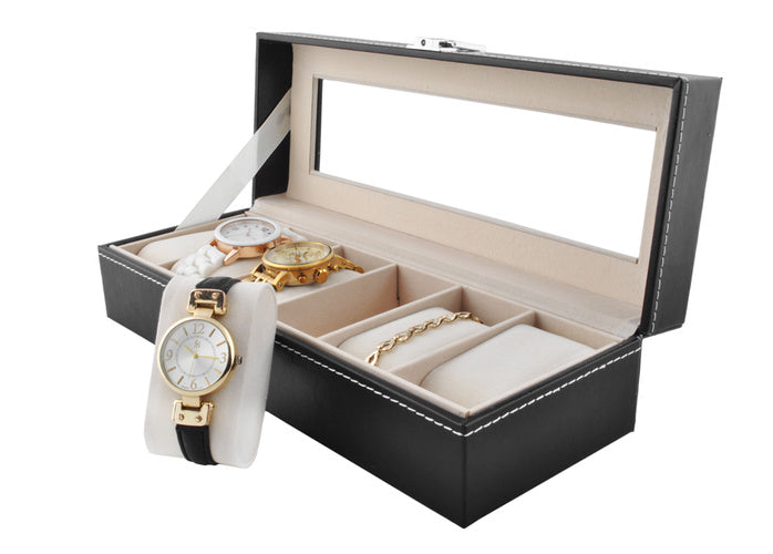 Organizator za Satove s 6 Pretinaca, Crni, 30.5 x 11 x 8.1 cm