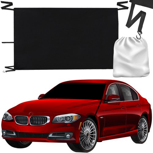 Univerzalna Zaštitna Navlaka za Vjetrobransko Staklo 130 x 115 x 167 cm Crna