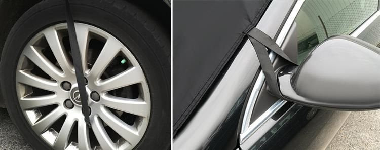 Univerzalna Zaštitna Navlaka za Vjetrobransko Staklo 130 x 115 x 167 cm Crna