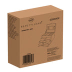 Kutija za Nakit sa 20 Pretinaca i Ogledalom, Roza, 13 x 13.7 x 17.5 cm