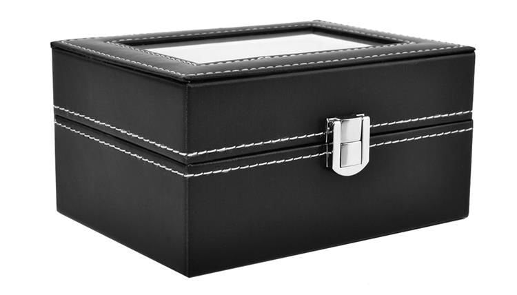 Organizator za Satove s 3 Pretinca, Crni, 15.5 x 11 x 8 cm