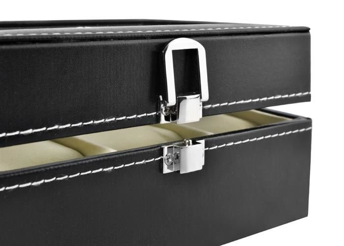 Organizator za Satove s 3 Pretinca, Crni, 15.5 x 11 x 8 cm