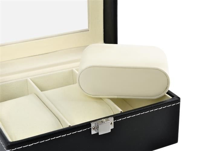 Organizator za Satove s 3 Pretinca, Crni, 15.5 x 11 x 8 cm