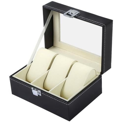 Organizator za Satove s 3 Pretinca, Crni, 15.5 x 11 x 8 cm