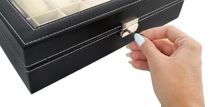 Organizer za Satove i Naočale Crni 33.5 x 20.5 x 8 cm