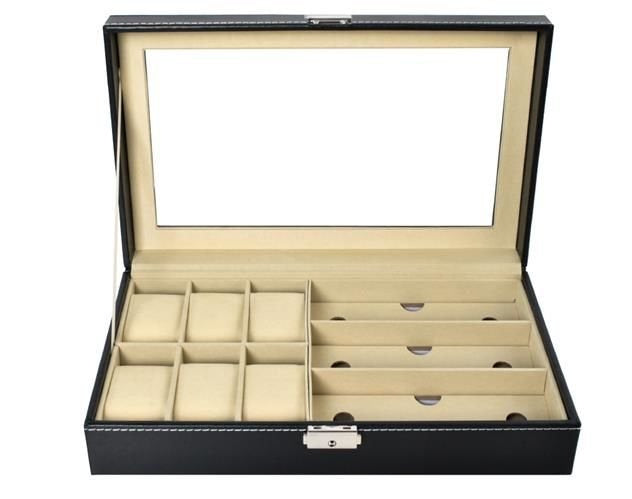 Organizer za Satove i Naočale Crni 33.5 x 20.5 x 8 cm