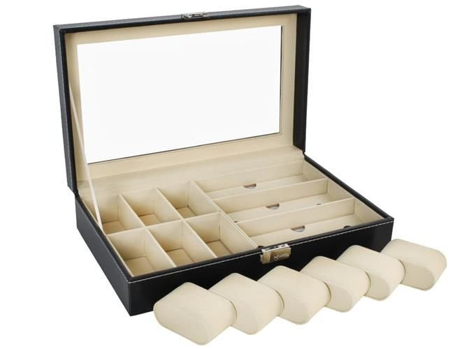 Organizer za Satove i Naočale Crni 33.5 x 20.5 x 8 cm