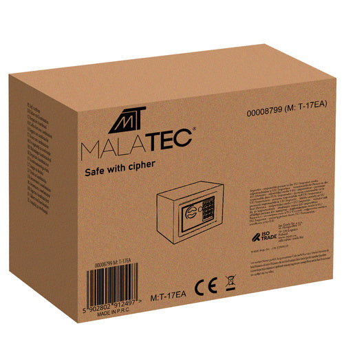 Sef s Elektroničkom Šifrom i Ključem 23x17.5x17 cm Crni