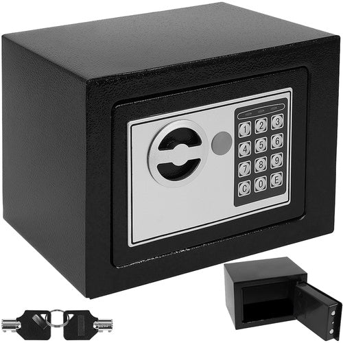 Sef s Elektroničkom Šifrom i Ključem 23x17.5x17 cm Crni