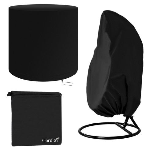 Navlaka za Vrtni Koš za Jednu Osobu, 400x155 cm, Crna