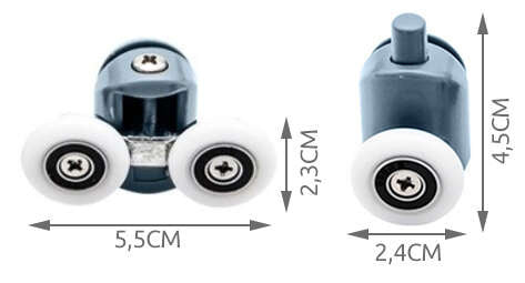 Set Kotačića za Tuš Kabinu 8 Komada, Promjer 24 mm