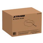 3D Putni Jastuk s Maskom za Oči i Čepićima za Uši, Crno-Sivi, 25x14 cm