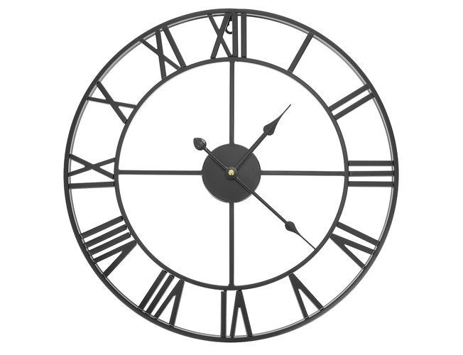 Retro Zidni Sat 47 cm Crni