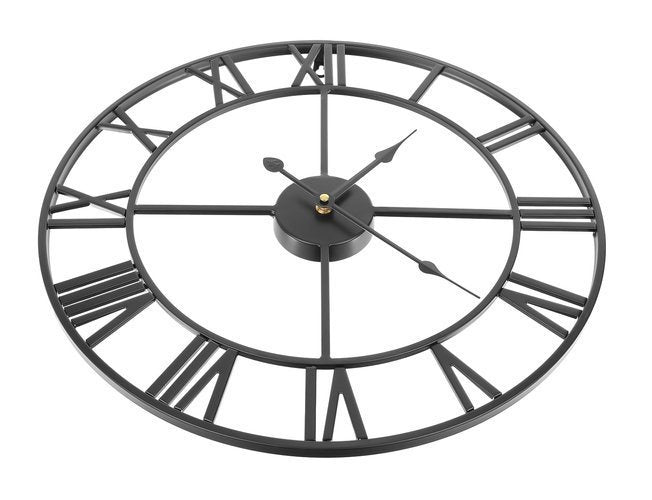 Retro Zidni Sat 47 cm Crni