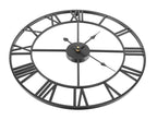 Retro Zidni Sat 47 cm Crni