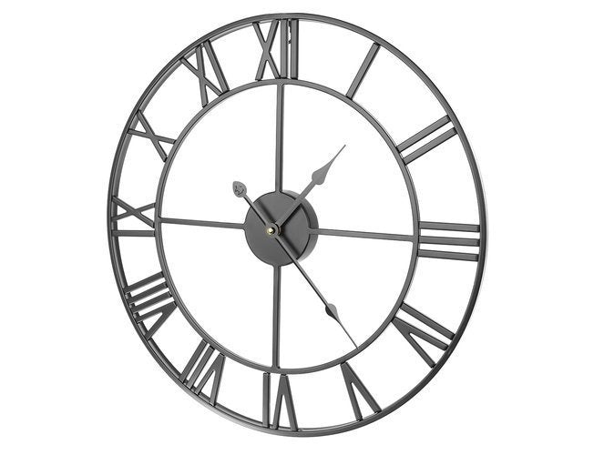 Retro Zidni Sat 47 cm Crni