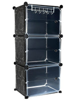 Modularna Polica za Cipele s 6 Polica, Crna, 93 x 44 x 31.5 cm