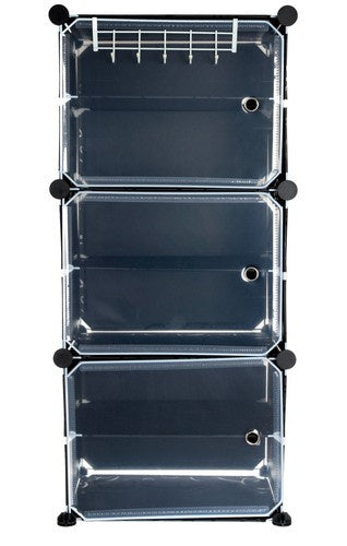 Modularna Polica za Cipele s 6 Polica, Crna, 93 x 44 x 31.5 cm