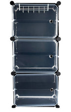 Modularna Polica za Cipele s 6 Polica, Crna, 93 x 44 x 31.5 cm