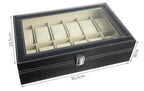Organizer za Satove s 12 Pretinaca, Crni, 30.5 x 20.5 x 8 cm