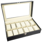 Organizer za Satove s 12 Pretinaca, Crni, 30.5 x 20.5 x 8 cm