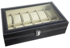 Organizer za Satove s 12 Pretinaca, Crni, 30.5 x 20.5 x 8 cm