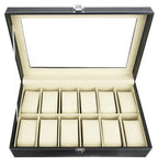 Organizer za Satove s 12 Pretinaca, Crni, 30.5 x 20.5 x 8 cm