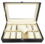 Organizer za Satove s 12 Pretinaca, Crni, 30.5 x 20.5 x 8 cm