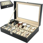 Organizer za Satove s 12 Pretinaca, Crni, 30.5 x 20.5 x 8 cm