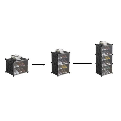 Modularni Stalak za Cipele s 6 Polica i Vješalicom