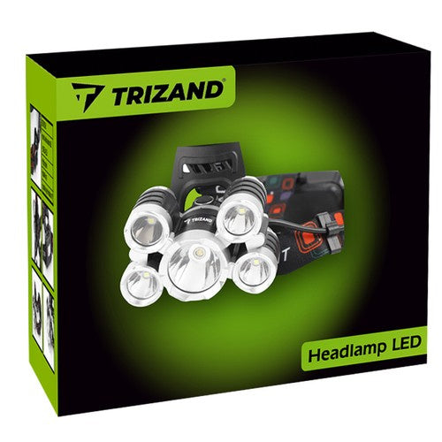 Naglavna Lampa 5 x LED T6 CREE, 4 Načina Rada, 2x 6800mAh