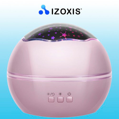 Noćna Lampa s Projektorom Zvjezdanog Neba i Podvodnog Svijeta 12x12x10cm Roza