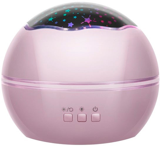 Noćna Lampa s Projektorom Zvjezdanog Neba i Podvodnog Svijeta 12x12x10cm Roza