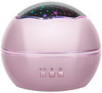 Noćna Lampa s Projektorom Zvjezdanog Neba i Podvodnog Svijeta 12x12x10cm Roza