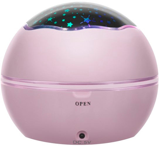 Noćna Lampa s Projektorom Zvjezdanog Neba i Podvodnog Svijeta 12x12x10cm Roza