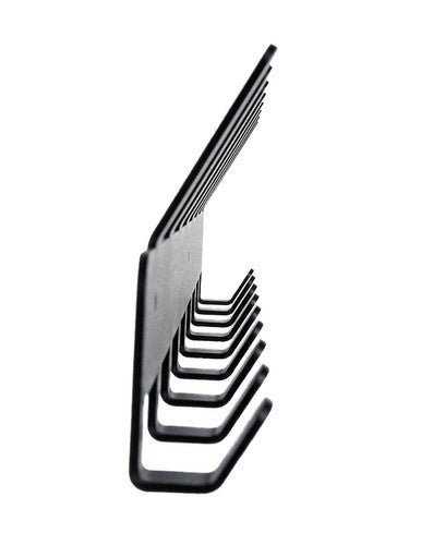 Zidna Vješalica s 17 Kuka, Crna, 9.1 x 48 x 2.8 cm