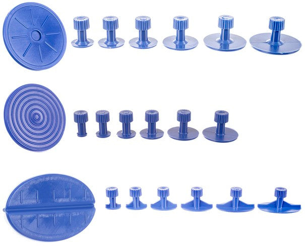 Set za Uklanjanje Udubljenja s Kliznim Čekićem i Adapterima 49x12 cm Srebrno/Crni