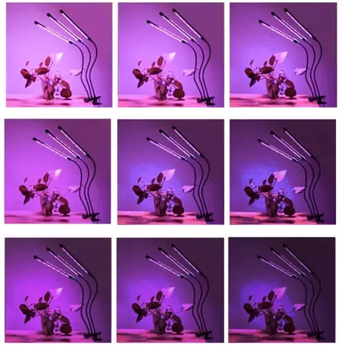 LED Lampa za Rast Biljaka s 3 Panela, 20 LED, 68 x 12 x 7 cm, IP54