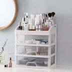 Organizator za Kozmetiku s 3 Ladice i 6 Pretinaca 27 x 23.5 x 17 cm Prozirni