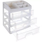 Organizator za Kozmetiku s 3 Ladice i 6 Pretinaca 27 x 23.5 x 17 cm Prozirni