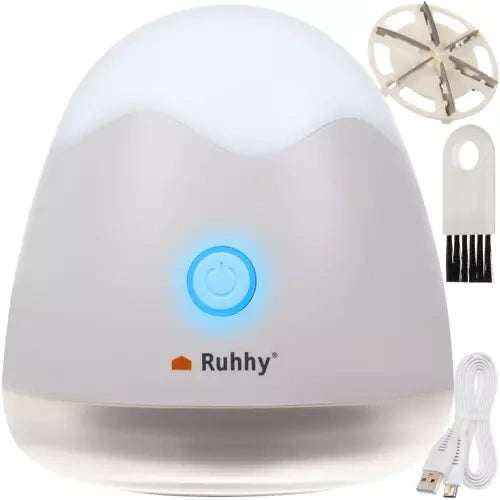 2 u 1 Aparat za Uklanjanje Mucica s Noćnim Svjetlom, 9 x 8.5 cm, Bijeli