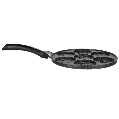 Tava za Jaja i Palačinke s 7 Oblika, 26 cm, Crna