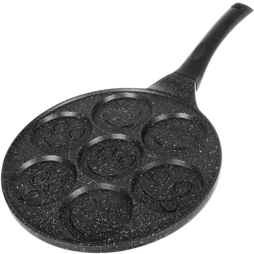 Tava za Jaja i Palačinke s 7 Oblika, 26 cm, Crna