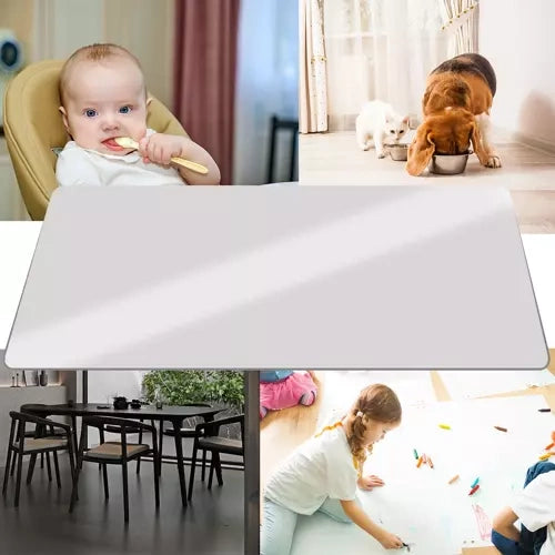 Zaštitna Podloga za Stolac 90x130 cm Poluprozirna Mliječna