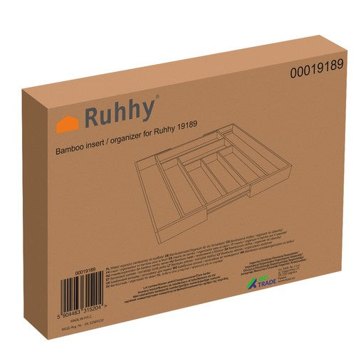 Bambus Umetak za Ladicu s Podesivom Širinom, 33.5–50 x 45.5 x 5 cm